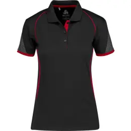 Ladies Razor Golf Shirt Black-Red